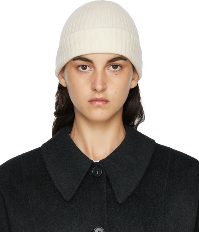 Shop Arch The Ssense Exclusive Off-white Cashmere Beanie In Off White