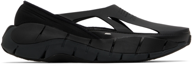 Shop Maison Margiela Black Reebok Edition Croafer Sneakers In T8013 Black
