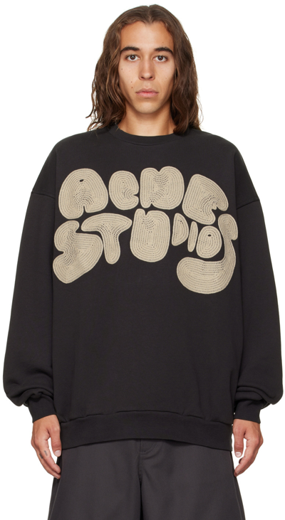 Shop Acne Studios Gray Bubble Sweatshirt In Aa2 Anthracite Grey