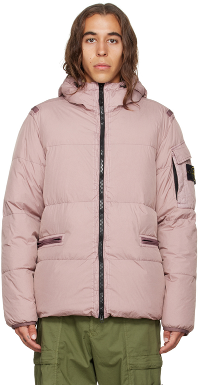 Stone Island Pink Garment-dye Crinkle Reps R-ny Down Jacket In V0086 Rose  Quartz | ModeSens