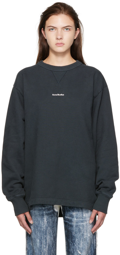 Shop Acne Studios Black Bonded Sweatshirt