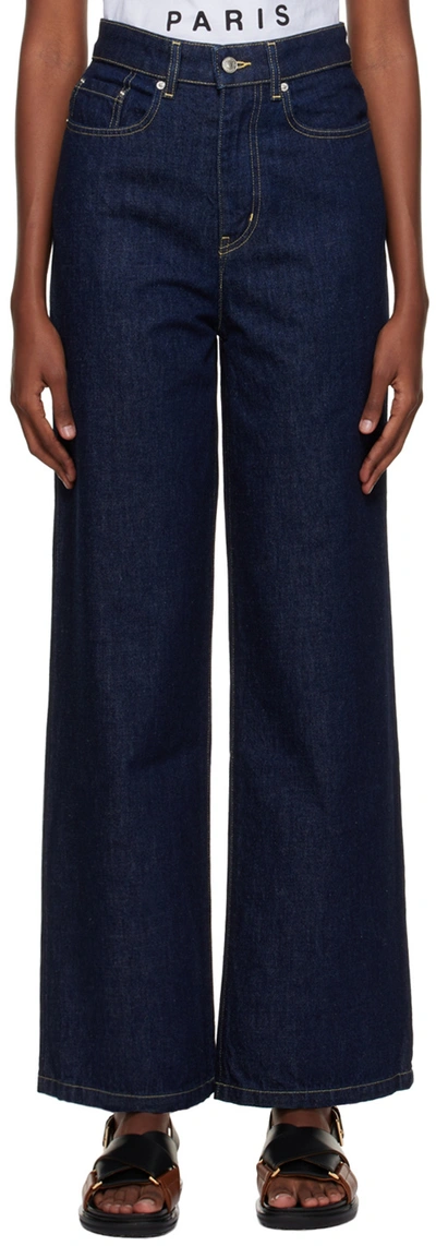 Shop Kenzo Blue  Paris Ayame Jeans In 78 - Ink