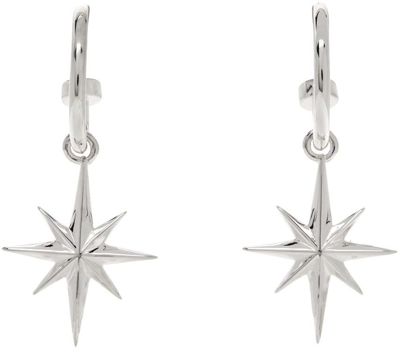 Shop Stolen Girlfriends Club Silver North Star Earrings In Sterling Silver
