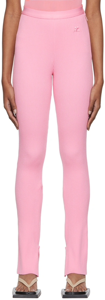 Shop Courrèges Pink Rib Lounge Pants