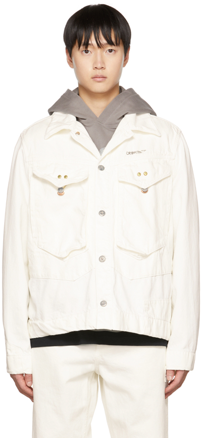 Shop Objects Iv Life White Paneled Denim Jacket