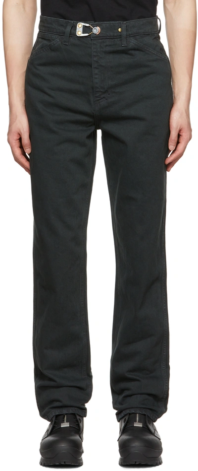 Shop Objects Iv Life Gray Straight-leg Jeans In Anthracite Grey
