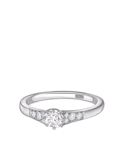 Shop Pragnell Platinum Antrobus Diamond Ring In Silver