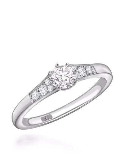 Pragnell Platinum Antrobus Diamond Ring In Silver
