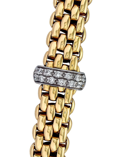 Shop Fope 18kt Yellow Gold Flexible White Diamond Bracelet