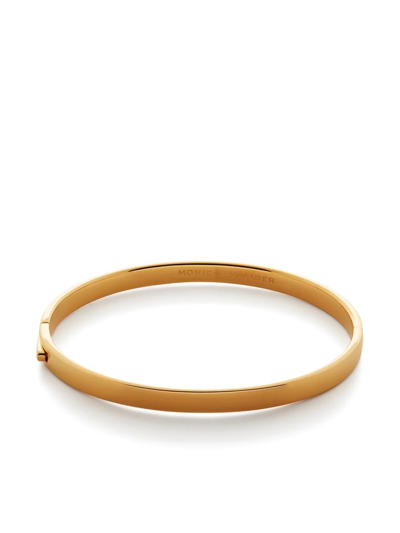 Shop Monica Vinader Essential Bangle Bracelet In Gold