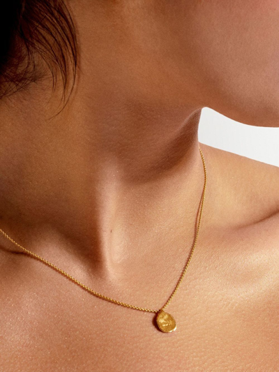 Monica Vinader Siren Petal 18ct Recycled Gold-plated Vermeil And Sterling-silver Pendant Necklace In Gold