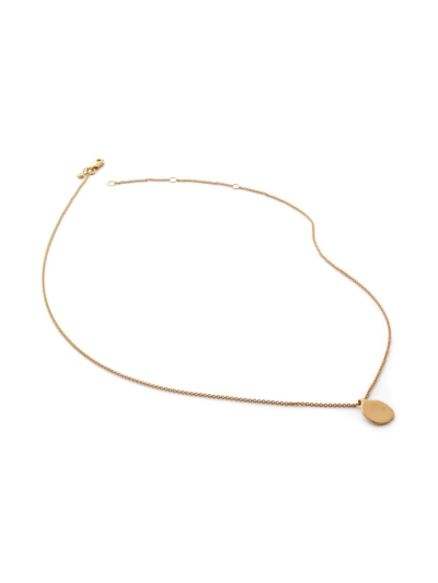 Monica Vinader Siren Petal 18ct Recycled Gold-plated Vermeil And Sterling-silver Pendant Necklace In Gold