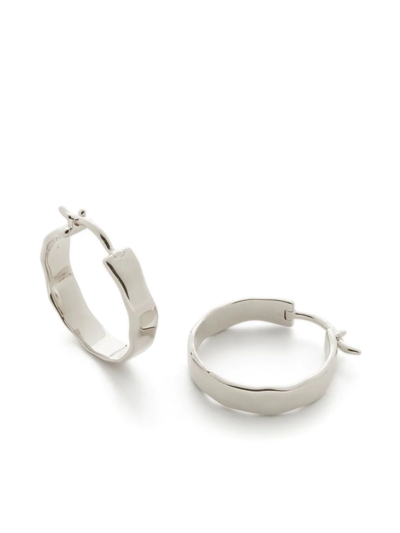 Shop Monica Vinader Siren Muse Hoop Earrings In Silver