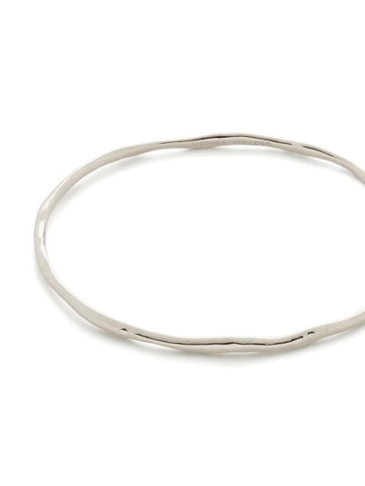 Monica Vinader Siren Muse Recycled Sterling-silver Bangle Bracelet In Silver