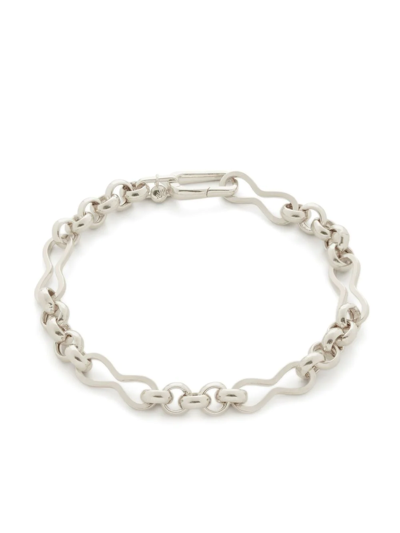 Shop Monica Vinader Heritage Chain-link Bracelet In Silver