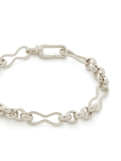 Shop Monica Vinader Heritage Chain-link Bracelet In Silver