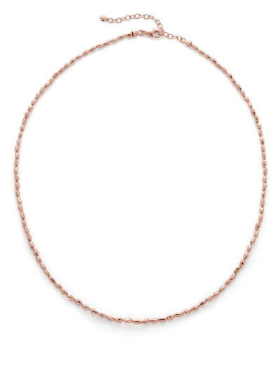 Shop Monica Vinader Mini Nugget Adjustable Necklace In Pink