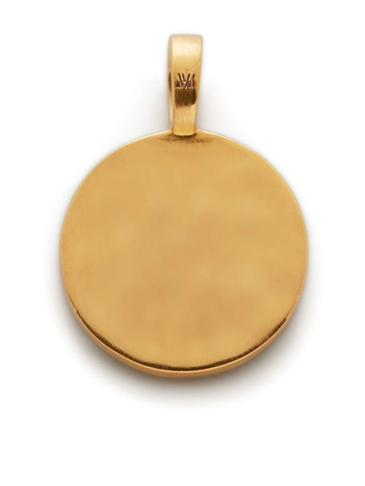 Shop Monica Vinader Guiding Star Round Pendant In Gold