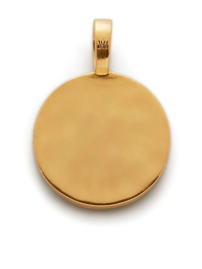 Monica Vinader Guiding Star Round Pendant In Gold