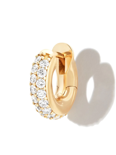 Spinelli Kilcollin 18k Yellow Gold Macro Diamond Single Hoop Earring In Gold