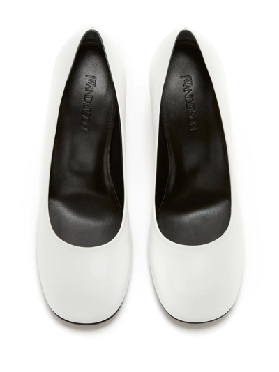 Shop Jw Anderson Chain Link Mid-heel Pumps In White