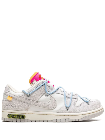 Nike 1 X Off-white Dunk Low Sneakers In Sail/neutral Grey-psychic Blue
