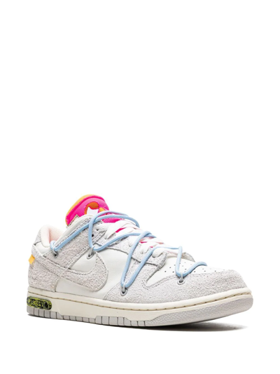 Nike 1 X Off-white Dunk Low Sneakers In Sail/neutral Grey-psychic Blue