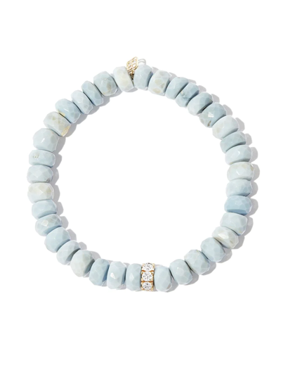 Sydney Evan 14kt Yellow Gold Opal And Diamond Bracelet In Gold