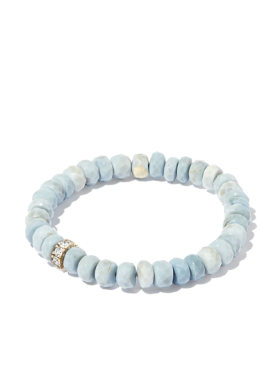 Sydney Evan 14kt Yellow Gold Opal And Diamond Bracelet In Gold
