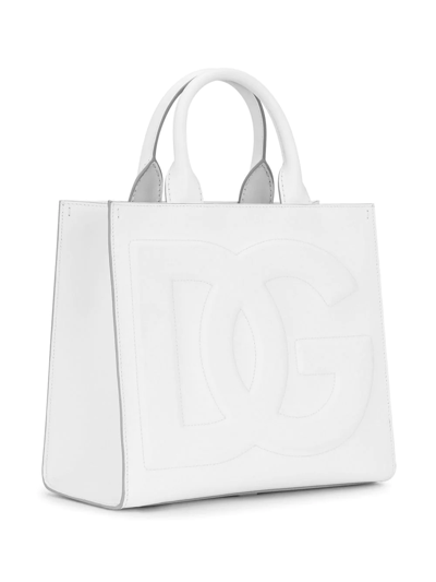 Shop Dolce & Gabbana Small Dg Daily Tote Bag In White
