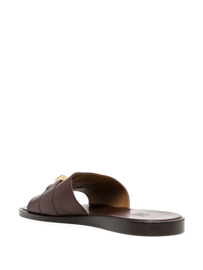 Shop Edhen Milano Horsebit-detail Leather Sandals In Brown
