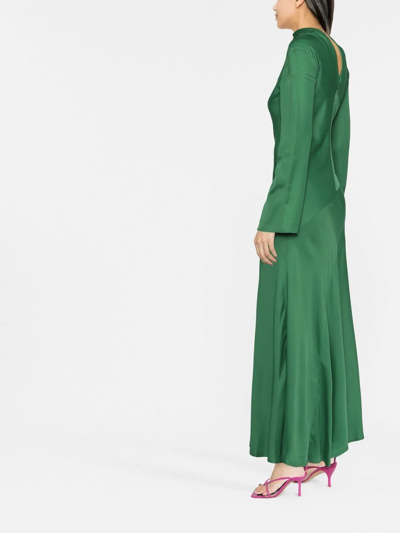 Shop Philosophy Di Lorenzo Serafini Cowl Neck Full-length Dress In Green