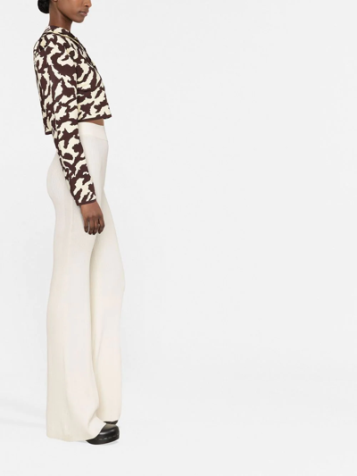 Shop Nanushka Animal-print Cropped Jacket In Neutrals