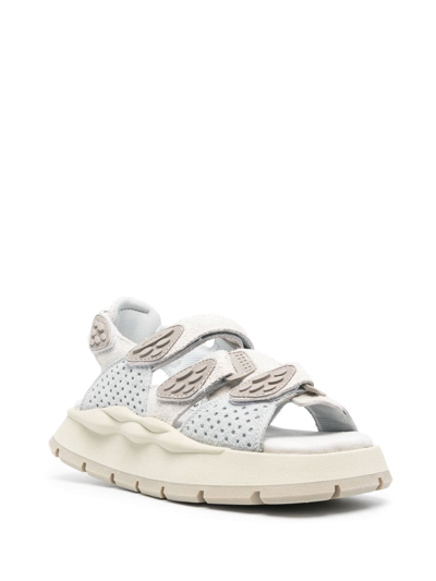Shop Eytys Quest Touch-strap Sandals In Grey