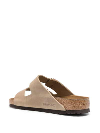 Birkenstock Arizona Slides Narrow Fit In Neutrals