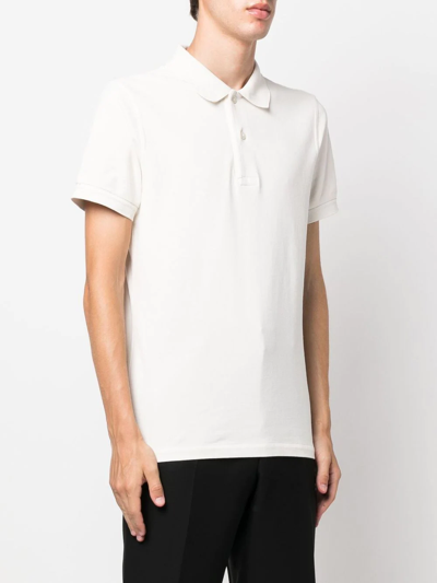 Shop Tom Ford Short-sleeve Polo Shirt In White