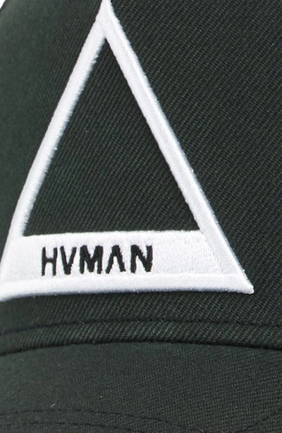 Hvman Triangle Mesh Trucker Hat In Black