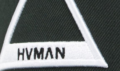 Hvman Triangle Mesh Trucker Hat In Black
