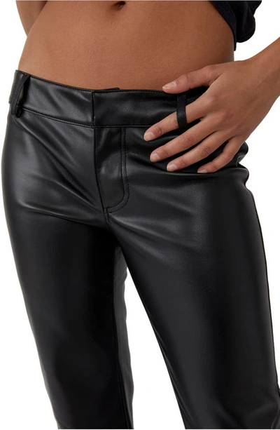 Shop Free People Love Language Faux Leather Pants In Black
