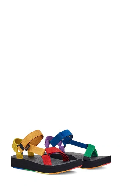 Shop Teva Pride Midform Universal Sandal In Rainbow Multi