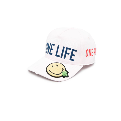 Shop Dsquared2 Pink X Smiley One Life One Planet Cap