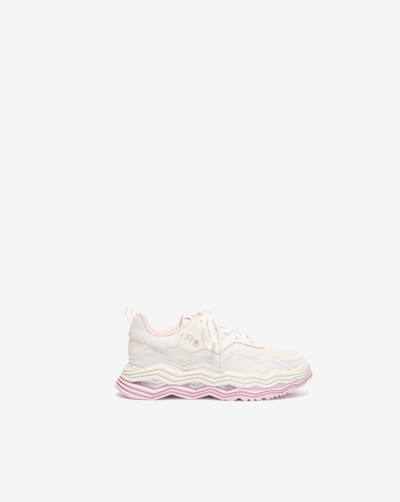 Shop Iro Wave Chunky Sneakers In White/pink
