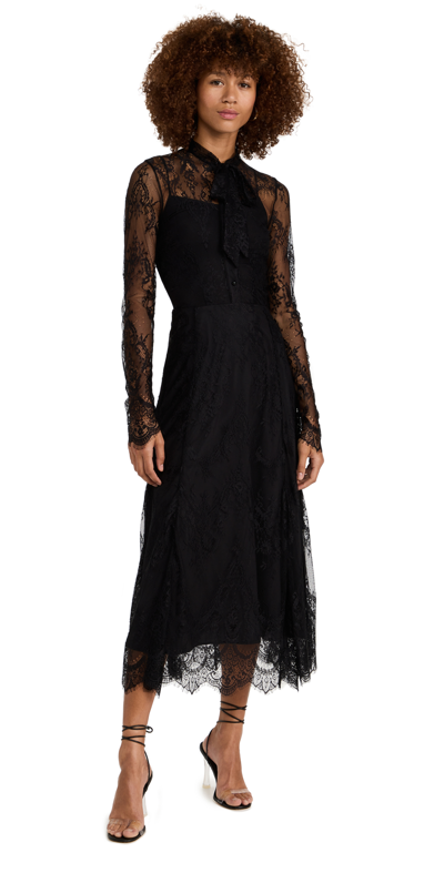 Shop Macgraw Immortal Lace Dress In Black
