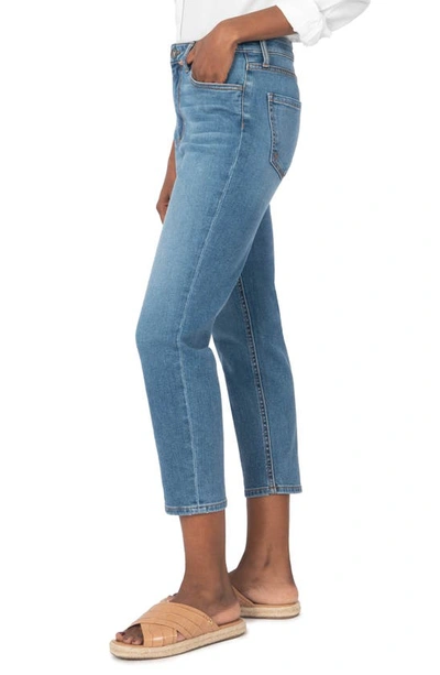 Kut From The Kloth Naomi Fab Ab High Waist Crop Slim Straight Leg Jeans In Moved