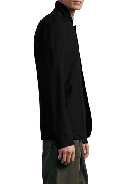 Shop Rag & Bone Icons Prospect Wool Cardigan In Black