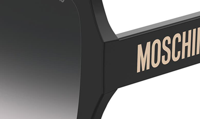 Shop Moschino 56mm Gradient Square Sunglasses In Black / Grey Shaded