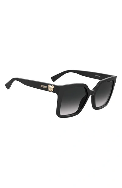 Shop Moschino 55mm Gradient Square Sunglasses In Black / Grey Shaded