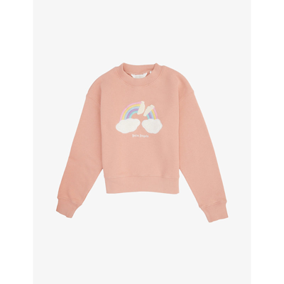 Shop Palm Angels Rainbow Cotton-jersey Sweatshirt 4-12 Years In Multicolour