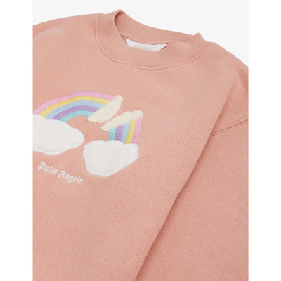 Shop Palm Angels Rainbow Cotton-jersey Sweatshirt 4-12 Years In Multicolour