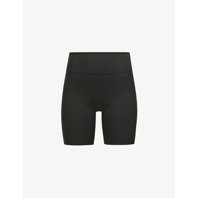 Shop Girlfriend Collective Women's Black High-rise Stretch-woven Cycling Shorts